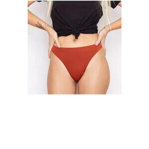 Free People We Are HAH High End Thong Bronze Seamless Style NPL 70882 SIZE XS #!